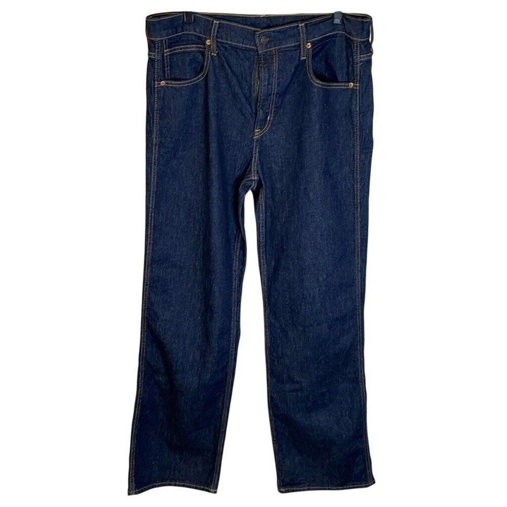 Gap Vintage Flare High Rise Jeans Dark Wash Indigo Blue Denim 32 14L Womens